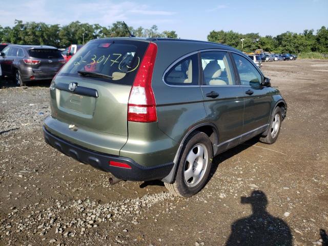 5J6RE38318L003762 - 2008 HONDA CR-V LX GREEN photo 4