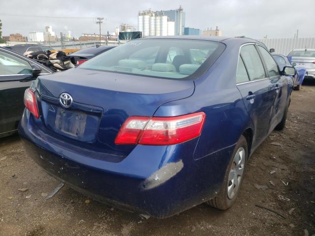 4T1BE46KX8U257144 - 2008 TOYOTA CAMRY CE BLUE photo 4