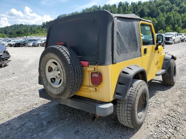 1J4FA39S04P729085 - 2004 JEEP WRANGLER X YELLOW photo 4