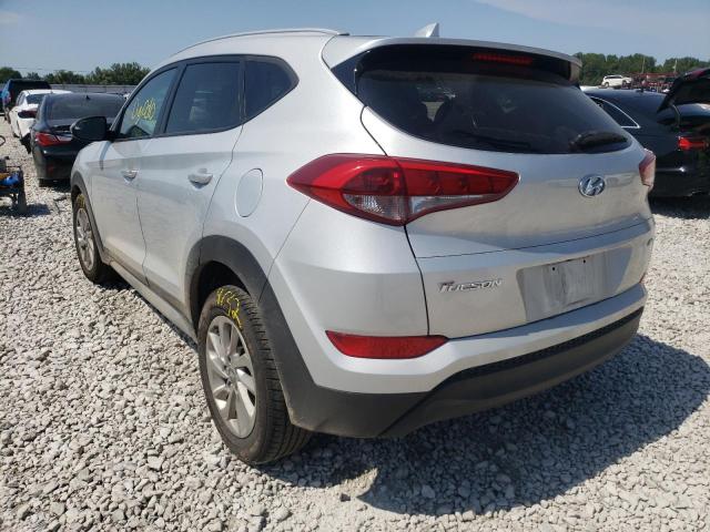 KM8J3CA42JU646306 - 2018 HYUNDAI TUCSON SEL SILVER photo 3