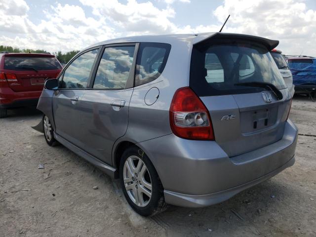 JHMGD38697S026655 - 2007 HONDA FIT S SILVER photo 3