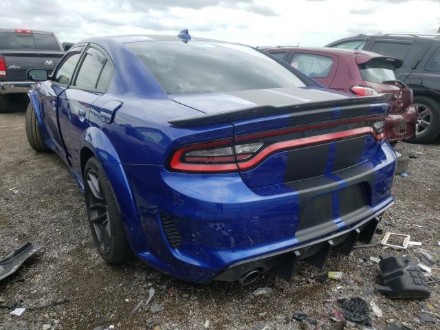 2C3CDXGJ1MH586013 - 2021 DODGE CHARGER SC BLUE photo 3