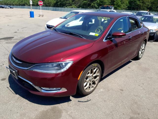 1C3CCCCGXGN125989 - 2016 CHRYSLER 200 C RED photo 2