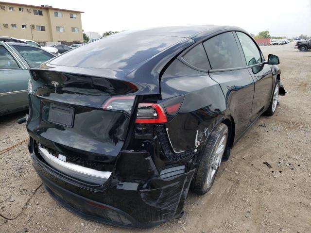 5YJYGDED3MF107455 - 2021 TESLA MODEL Y أسود صورة 4