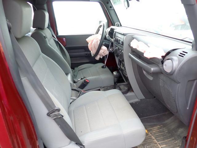 1J4GA59167L170029 - 2007 JEEP WRANGLER S BURGUNDY photo 5
