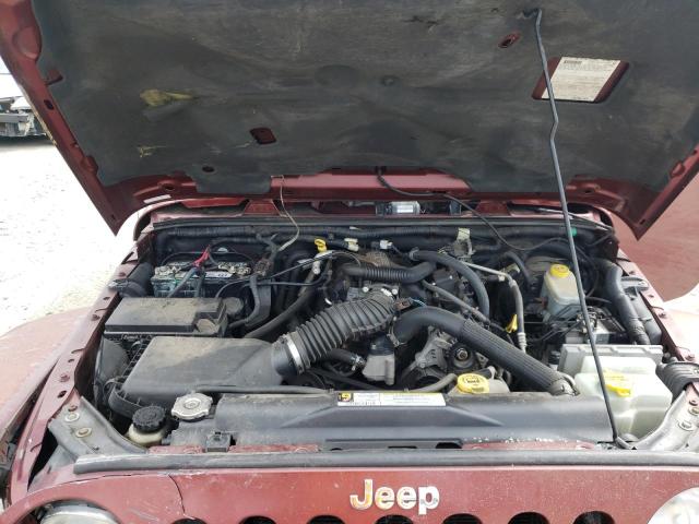 1J4GA59167L170029 - 2007 JEEP WRANGLER S BURGUNDY photo 7