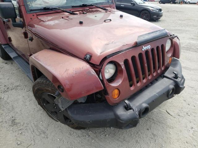 1J4GA59167L170029 - 2007 JEEP WRANGLER S BURGUNDY photo 9