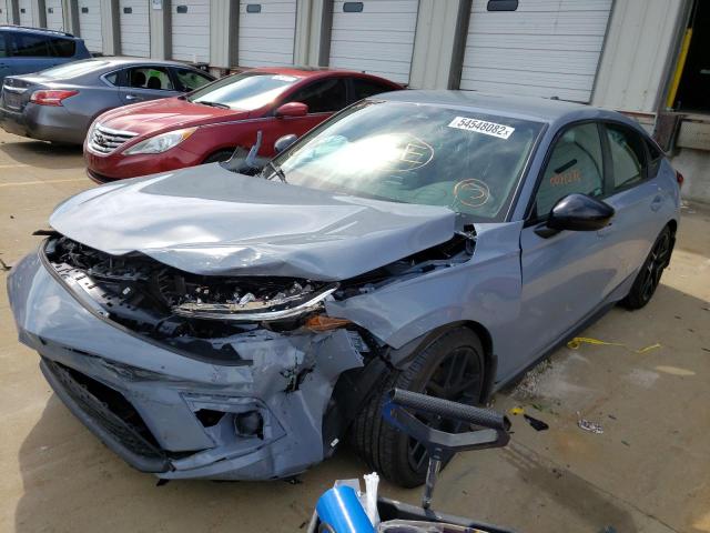 19XFL2H85NE010738 - 2022 HONDA CIVIC SPOR GRAY photo 2