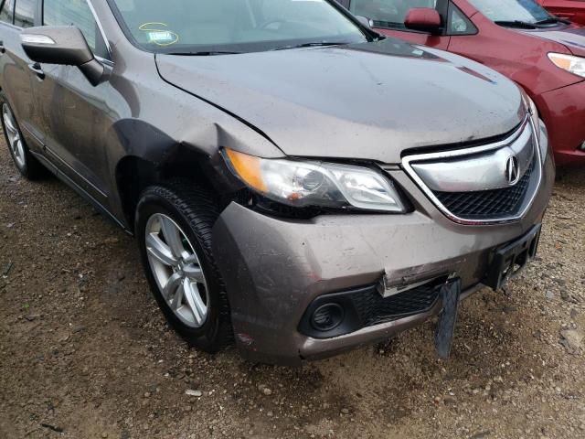 5J8TB4H38DL002601 - 2013 ACURA RDX GRAY photo 9