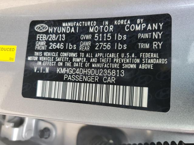 KMHGC4DH9DU235813 - 2013 HYUNDAI GENESIS 5. SILVER photo 10