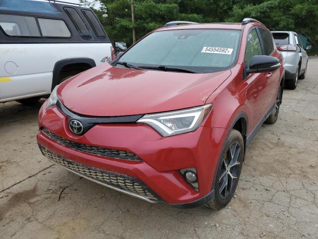 JTMJFREVXHJ164034 - 2017 TOYOTA RAV4 SE RED photo 2