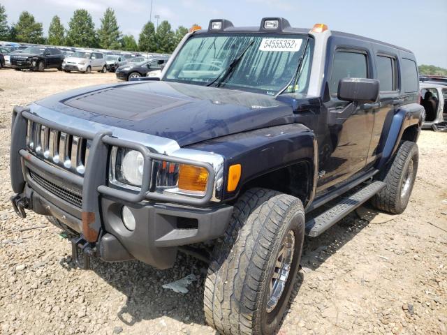 5GTDN13E778125100 - 2007 HUMMER H3 BLUE photo 2