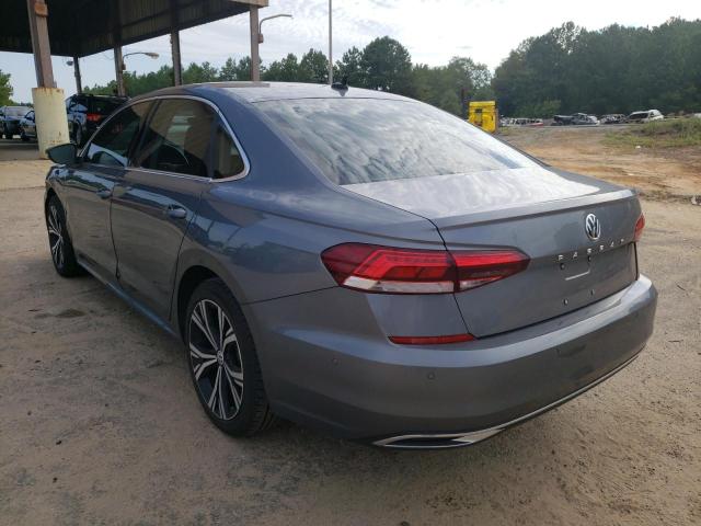 1VWCA7A31LC014744 - 2020 VOLKSWAGEN PASSAT SEL GRAY photo 3