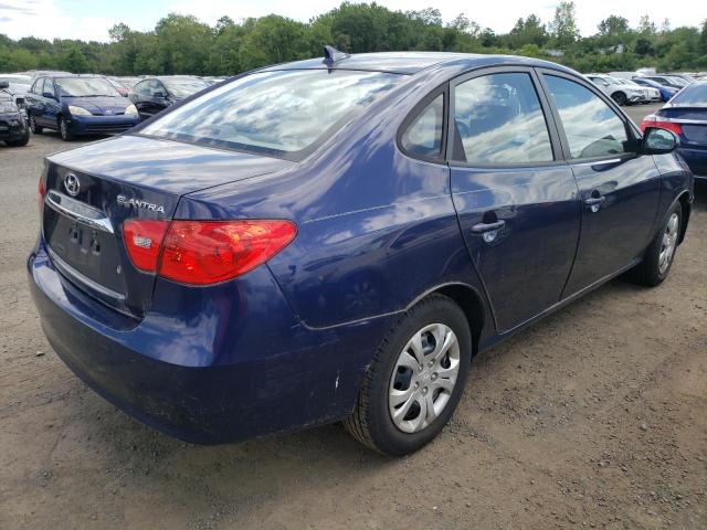 KMHDU4AD9AU182267 - 2010 HYUNDAI ELANTRA BLUE photo 4