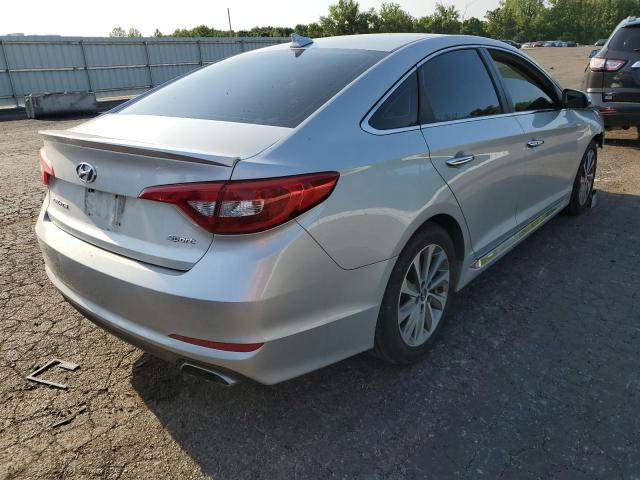 5NPE34AF4GH394039 - 2016 HYUNDAI SONATA SPO SILVER photo 4