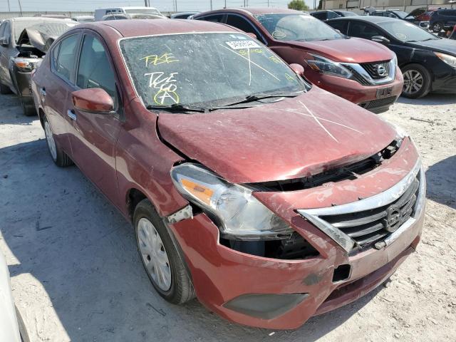 3N1CN7AP9KL861480 - 2019 NISSAN VERSA S BURGUNDY photo 1