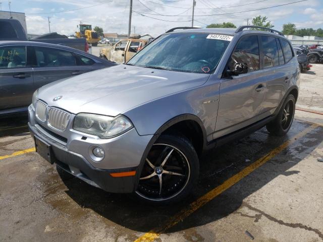 WBXPC93468WJ20650 - 2008 BMW X3 3.0SI GRAY photo 2