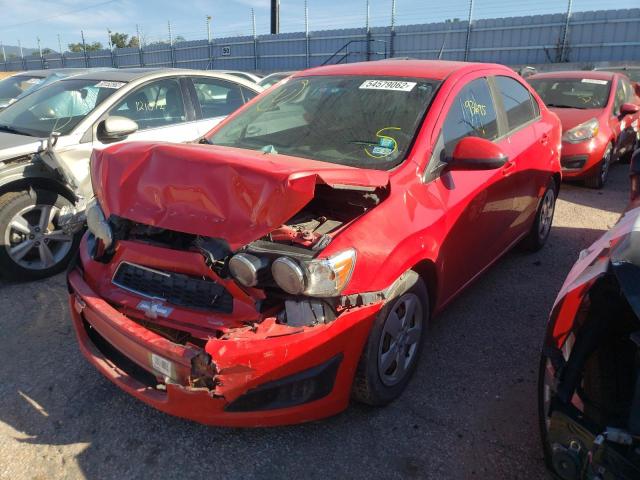 1G1JA5SH5E4210989 - 2014 CHEVROLET SONIC LS RED photo 2