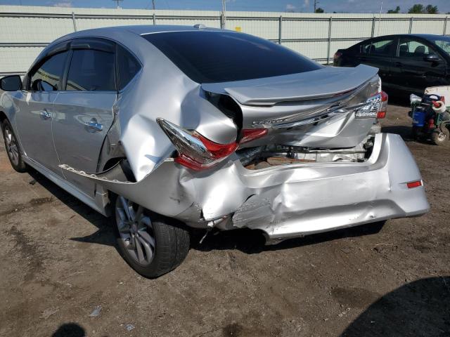 3N1AB7AP8FY266922 - 2015 NISSAN SENTRA S SILVER photo 9