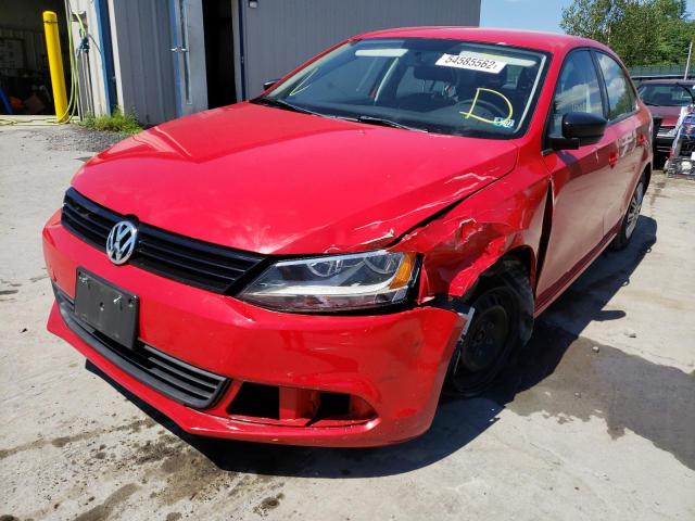 3VW2K7AJ1EM221238 - 2014 VOLKSWAGEN JETTA BASE 红色 照片 2