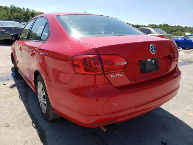 3VW2K7AJ1EM221238 - 2014 VOLKSWAGEN JETTA BASE 红色 照片 3
