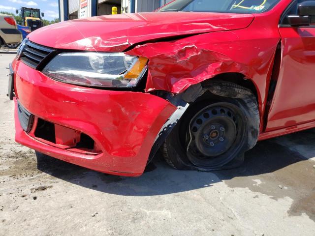 3VW2K7AJ1EM221238 - 2014 VOLKSWAGEN JETTA BASE 红色 照片 9