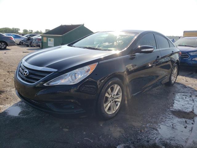 5NPEB4AC0EH936789 - 2014 HYUNDAI SONATA GLS BLACK photo 2