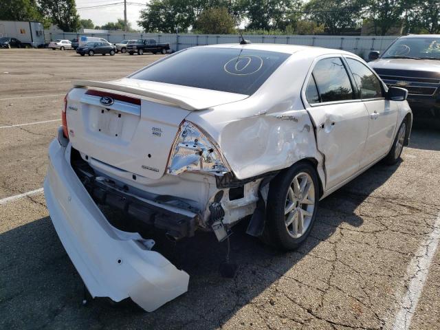 3FAHP0CG6CR309988 - 2012 FORD FUSION SEL WHITE photo 4