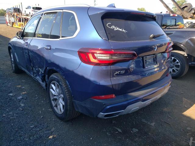 5UXTA6C00M9F74433 - 2021 BMW X5 XDRIVE4 BLUE photo 3