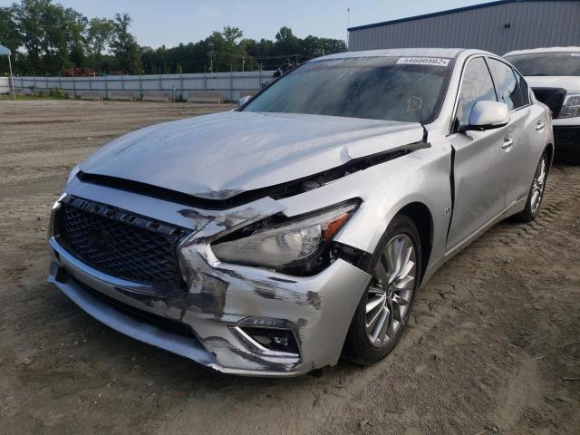 JN1EV7AR7JM443806 - 2018 INFINITI Q50 LUXE SILVER photo 2