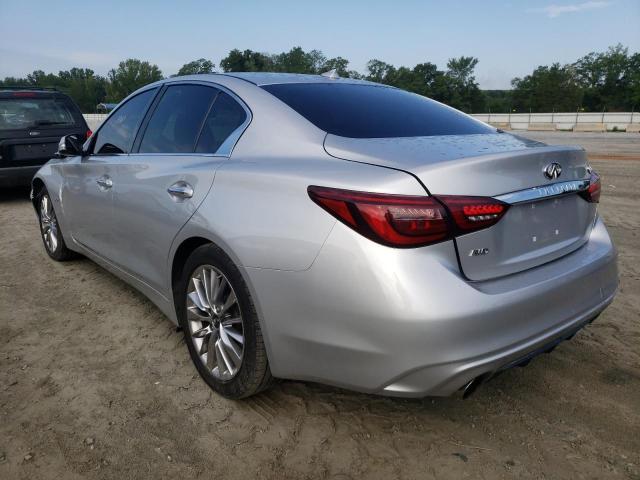 JN1EV7AR7JM443806 - 2018 INFINITI Q50 LUXE SILVER photo 3