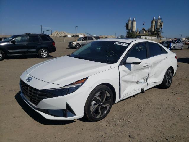 KMHLN4AJ6NU019001 - 2022 HYUNDAI ELANTRA LI WHITE photo 2