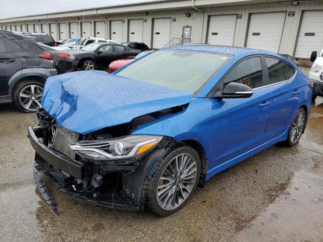 KMHD04LB6JU597232 - 2018 HYUNDAI ELANTRA SP BLUE photo 2