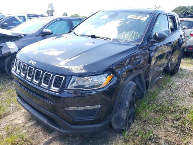 3C4NJCAB8JT468762 - 2018 JEEP COMPASS SP BLACK photo 2