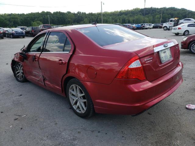 3FAHP0JA3AR329563 - 2010 FORD FUSION SEL RED photo 3