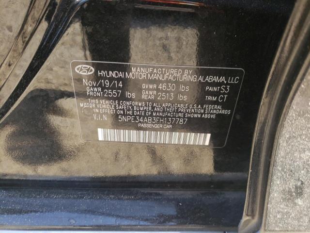 5NPE34AB3FH137787 - 2015 HYUNDAI SONATA SPO BLACK photo 10