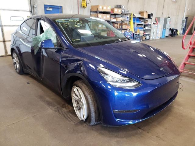 5YJYGDEE9MF130912 - 2021 TESLA MODEL Y أزرق صورة 1
