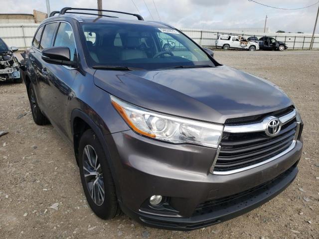 5TDJKRFH6GS321158 - 2016 TOYOTA HIGHLANDER GRAY photo 1