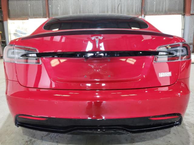 5YJSA1E69MF446924 - 2021 TESLA MODEL S Rojo foto 3