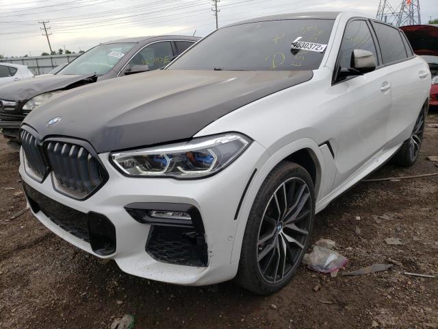 5UXCY8C01L9B58686 - 2020 BMW X6 M50I WHITE photo 2