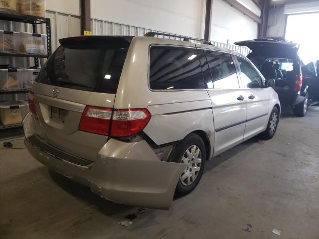 5FNRL38267B025860 - 2007 HONDA ODYSSEY LX TAN photo 4