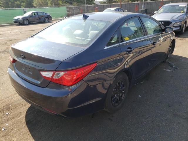 5NPEB4AC8BH185422 - 2011 HYUNDAI SONATA GLS BLUE photo 4