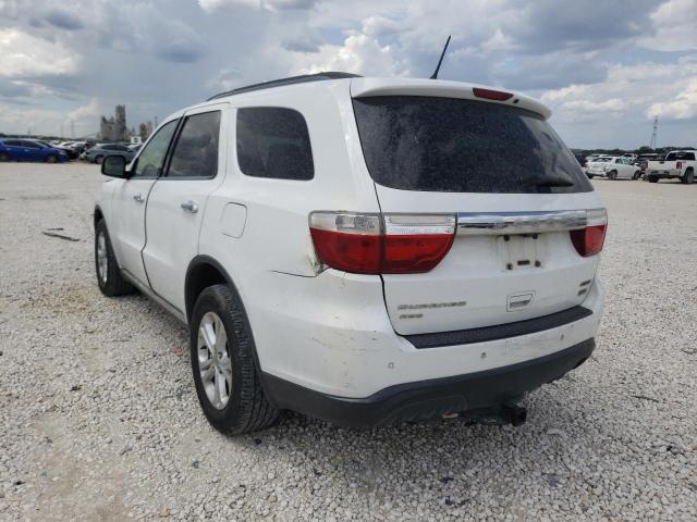 1C4RDJDG9DC670790 - 2013 DODGE DURANGO CR WHITE photo 3