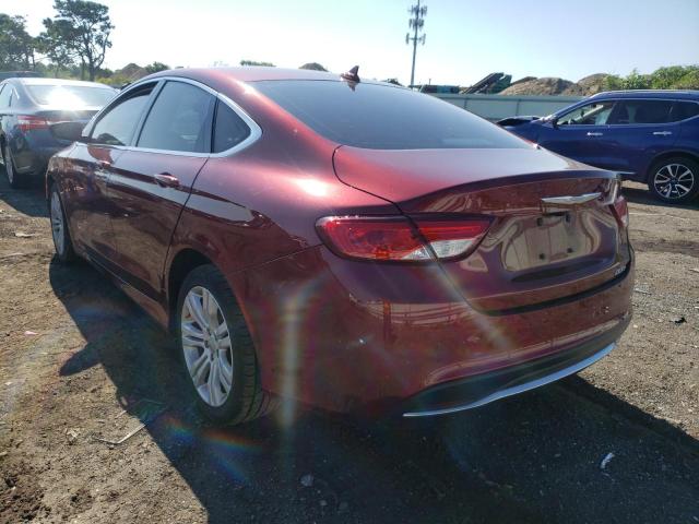 1C3CCCAB1FN737665 - 2015 CHRYSLER 200 LIMITE RED photo 3