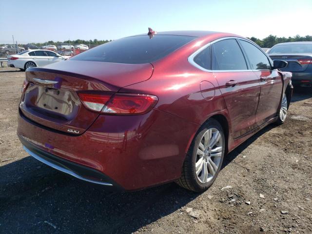 1C3CCCAB1FN737665 - 2015 CHRYSLER 200 LIMITE RED photo 4