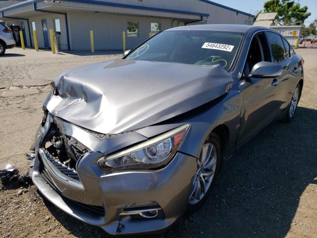 JN1EV7AP2HM732407 - 2017 INFINITI Q50 PREMIU GRAY photo 2