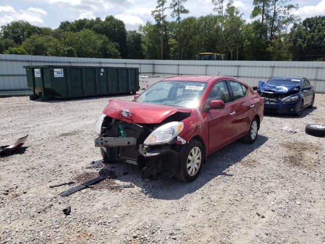 3N1CN7APXEK452950 - 2014 NISSAN VERSA S RED photo 2