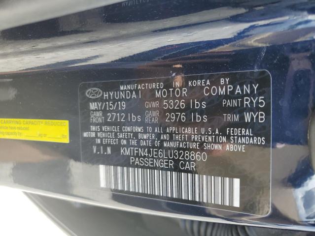 KMTFN4JE6LU328860 - 2020 GENESIS G80 BASE BLUE photo 10