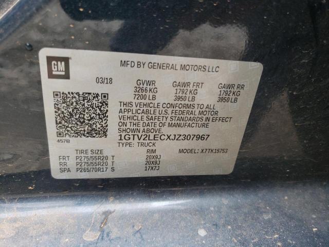 1GTV2LECXJZ307967 - 2018 GMC SIERRA K1500  photo 10