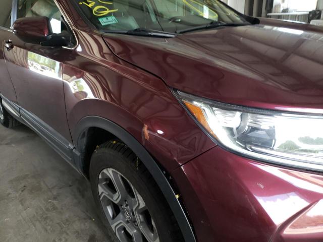 2HKRW2H82JH698787 - 2018 HONDA CR-V EXL MAROON photo 9